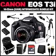 Canon EOS Rebel T3i 18 MP CMOS APS-C Sensor DIGIC 4 Image Processor Full-HD Movie Mode Digital SLR Camera with 3.0-Inch Clear View Vari-Angle LCD and EF-S 18-55mm f/3.5-5.6 IS Lens (32GB Intermediate Bundle Kit) includes Charger, x2 Batteries, 8GB SD Card, USB Card Reader, HDMI Cable, Carrying Case, Mini Tripod, 67" Monopod, 57" Tripod and Cleaning Kit