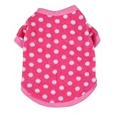 JJ Store Pet Dog Warm Fleece Sweater Puppy Polka Dot Hoodies Coat Clothes Apparel