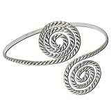 Upper Arm Jewellery Silver Armlet Bracelet 3.5 inches (armlt043c)