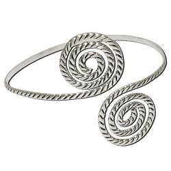 Fashion For Summer Upper Arm Jewellery Silver Armlet 3.5 inches (armlt043c)