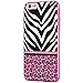 True Color Case Compatible with iPhone 6s Plus Case, Leopard & Lace on Zebra Slim Hybrid Hard Back + Soft TPU Bumper Protective Durable [True Protect Series] - Hot Pink