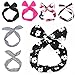 YESURPRISE 10pcs Hair Tie Polka Dot Stripe Ribbon Rockabilly Bunny Rabbit Ear Girls Hair Band Tie Twist Bow Wire Headband Scarf Wrap