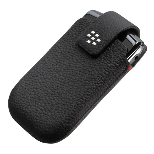 BlackBerry Leder Handytasche (Holster mit Gürtel-Clip) für Torch 9800 schwarz