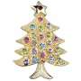 Golden Decorative Christmas Tree Brooch Gifts