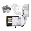 Sierra Leather-Like Zipped Organizer Starter Set, Classic: 5-1/2x8-1/2, Black AAG99381
