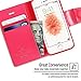 GOOSPERY Sonata Wallet for Apple iPhone SE Case (2016) iPhone 5S Case (2013) iPhone 5 Case (2012) Leather Stand Flip Cover (Hot Pink) IP5-SON-HPNK