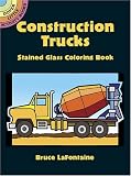 Construction Trucks Stained Glass Coloring Book (Dover Little Activity Books)