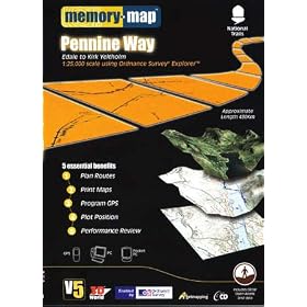Memory-Map V5 Pennine Way OS 1:25,000
