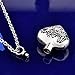 HOUSWEETY Always In My Heart Pet Eternity Paw Waterproof Cremation Urn Necklace Ash Memorial Jewelry
