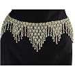 Stunning Brass Hip Chain with Bells and Drops, Fits waist or hips 36" - 42". Chain Link Belt for Belly Dancing or Casual Wear