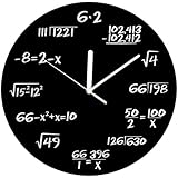 Decodyne Math Clock - Unique Wall Clock - Each Hour Marked By a Simple Math Equation