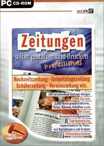 Zeitungen selbst gestalten und drucken - Professional / CD-ROM für Windows 98/Me/XP