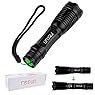 Refun 2000 Lumen Handheld Flashlight Led Cree Xml- T6 Water Resistant Camping Torch Adjustable Focus Zoom Tactical Light Lamp for Outdoor Sports,Powered By 1pcs 18650 Or 3pcs AAA Battery (Not Included)