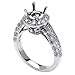 950 Platinum Semi Mount Nouveau Engagement Ring (0.55ct)
