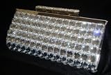 New Silver Diamante Gem Evening bag Clutch Purse Party