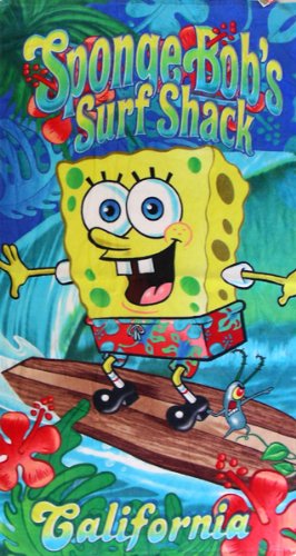Kitchen: Nick Jr Spongebob Surfshack Bath Beach Towel