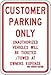 Parking Sign, 18 x 12In, R/WHT, Text