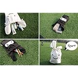 BDS -2 Set of Urban Kids Bunny Rabbit Ninja Backpack Lunch Tote Bag (One Black and One White) + One Free BDS Ponytail Hair Holder