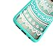 SmartLegend Cute Galaxy S7 Edge Case, Slim Fit IMD Ultra Hybrid Dual Layer Clear with Lace Mandala Floral Pattern Shockproof Protective Samsung Galaxy S7 Edge Case for Women Girls- Mint Green