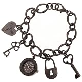 XOXO Womens XO7031 Black Dial Gun Metal Charm 