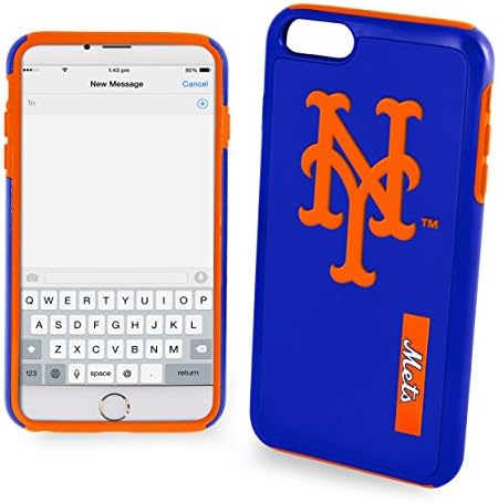 FOCO MLB New York Mets Impact Dual Hybrid 2-Piece Ai6 TPU Cover 4.7" Screen Only