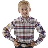 Wrangler® Boys Embroidered Logo Plaid by Wrangler