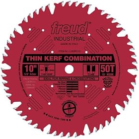 Freud LU83R010 10-Inch 50 Tooth ATB Thin Kerf Combination Saw Blade with 5 8-Inch Arbor... by Freud