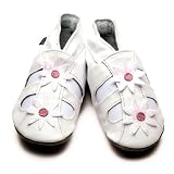 Inch Blue - 1483 S - Chaussures Bébé Souples - Fleur - Sandales - Blanc - T 17-18 cm