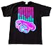 Beat Machine Headphones Neon 80's Cotton T-Shirt - Black