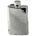 Sports : Herbertz Taschenflasche, Edelstahl, Leder, 260 ml, mit Becher