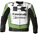 CLEARANCE Joe Rocket Kawasaki Licensed Factory Racing Leather Jacket - White/Green/Black - 48
