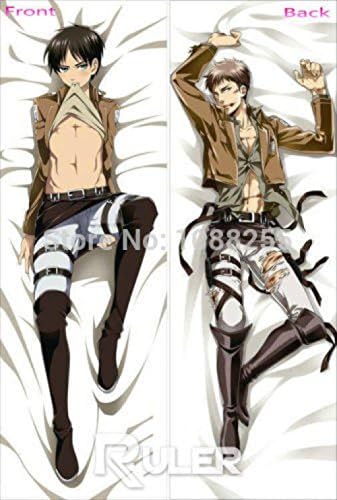 Anime WOW Anime Dakimakura Pillow Attack On Titan Eren Jaeger Jean Kirstein(150x50cm)