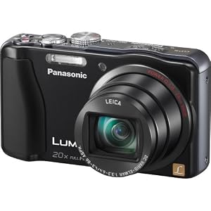 Panasonic Lumix ZS20 14.1 MP High Sensitivity MOS Digital Camera with 20x Optical Zoom (Black) ZS 20- FREE 2 PACK FIBER CLOTH