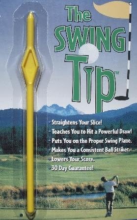 "The Swing Tip" Golf Swing Plane Trainer Groover / Swing Plane Tool for Golfers / Every Serious Golf Should Carry One / Attaches to Any Club / Instant feedback while you practice!