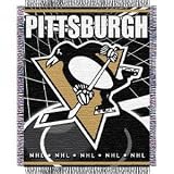 Pittsburgh Penguins NHL Triple Woven Jacquard Throw (019 Series) (48x60)
