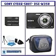 Sony DSC-W350 14.1MP Digital Camera with 4x Wide Angle Zoom with Optical Steady Shot Image Stabilization (Black) + Bonus Pack # 2