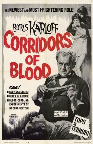 LAMINATE canvas prints painting Corridors of Blood Movie B Boris Karloff Betta St. John Finlay C...20x28inch(50x70cm)