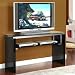 Powell 50-Inch Gloss Black Open Console TV Stand