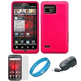 Hot Pink Premium Soft Silicone Skin Cover for Verizon Wireless Droid Bionic ....