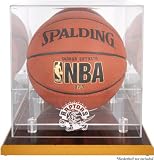 Mounted Memories Toronto Raptors Woodbase Team Logo Basketball Display Case With Mirrored Back