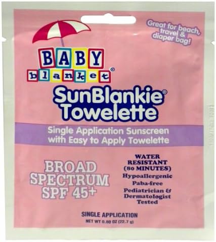 Baby SunBlankie Sunscreen Towelette Broad Spectrum SPF 45+