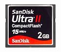 SanDisk CF 2 GB Ultra TOP-ANGEBOT + PocketCard -Speicherberechnung-