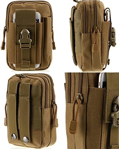 Waterproof Portable Comfortable Belt Waist Bag Pack Pouch Durable for Sport Outdoors Runner Sunhiker Cycling Moutaineering Khaki iPhone 6 Plus
