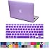 HDE Matte Hard Shell Clip Snap-on Case + Matching Keyboard Skin for MacBook Air 13" - Fits Model A1369 / A1466 (Purple)