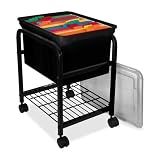 INN55805 - Hanging File Cart,w/ Clear Lid,15-5/8x18x25-5/8,Black