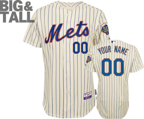 New York Mets Jersey: Big & Tall Personalized Home Ivory Authentic Cool Baseâ
