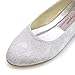 ELEGANTPARK Wedding Shoes for Bride Lace Wedding Flats Comfortable Women Bridal Shoes Flats Closed Toe Ballet Flats