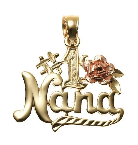 Buy 14k Yellow and Rose Gold #1 Nana Charm by Amazon.com Collection