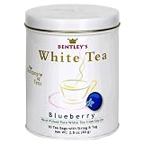 Bentleys Blueberry White Tea, 50 Tea Bag Tin (Pack of 2)
