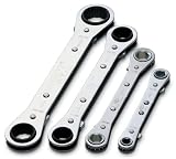 SK 340 4 Piece 1/4-Inch to 3/4-Inch Ratcheting Box End Wrench Set